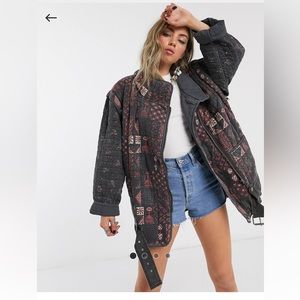Free People Jenny Quilted Moto Jacket
